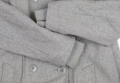 Jasper Conran Women's Grey Wool Blend Pea Coat Size 14