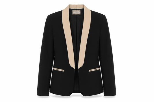 Forever 21 Women's Black Beige Suit Jacket Size 8