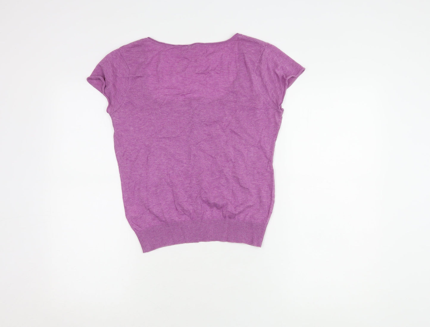 White Stuff Women’s Purple Button-Up Knit Top