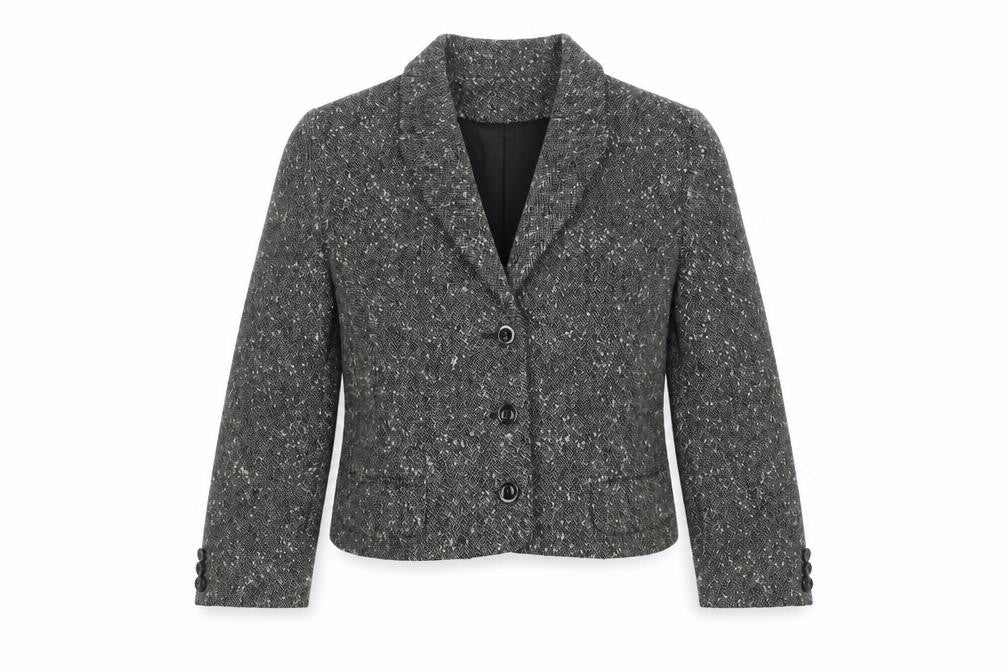 Minuet Women's Black Tweed Suit Jacket Size 12