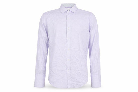 Jeff Banks Men's Purple Striped Slim Fit Shirt 14.5