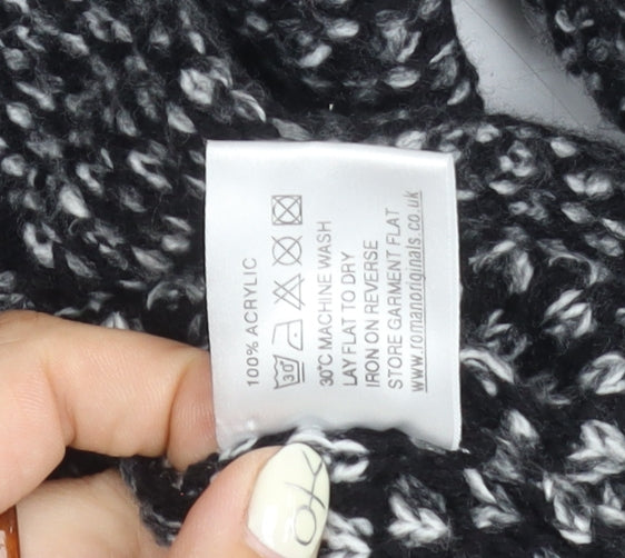 Roman Originals Women's Black Cardigan Knit Long Sleeve