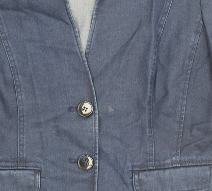 Viyella Women's Blue Lyocell Blazer, Size 12