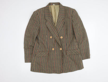 Additional front view of C&A Women's Multicoloured Houndstooth Blazer, size 10