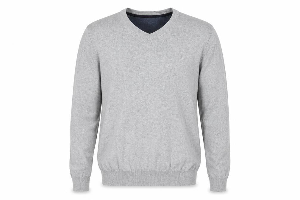 Jeff Banks Men's Grey Cotton Cashmere Pullover Jumper S