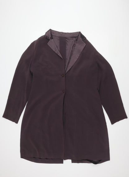 Libra Women's Purple Long Sleeve Button Coat