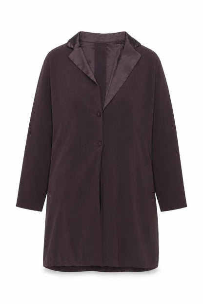 Libra Women's Purple Long Sleeve Button Coat