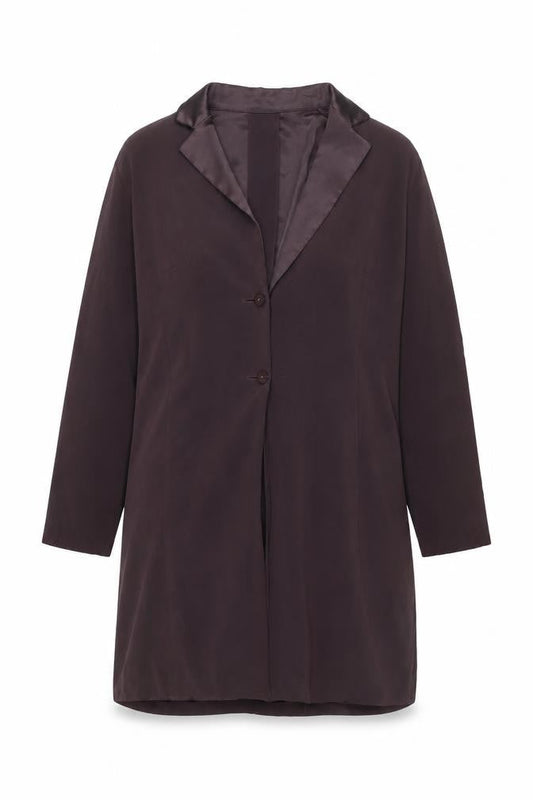 Libra Women's Purple Long Sleeve Button Coat