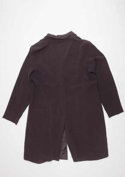 Libra Women's Purple Long Sleeve Button Coat