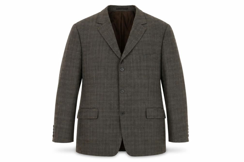 Zignone Men's Brown Check Blazer Jacket Size 44R