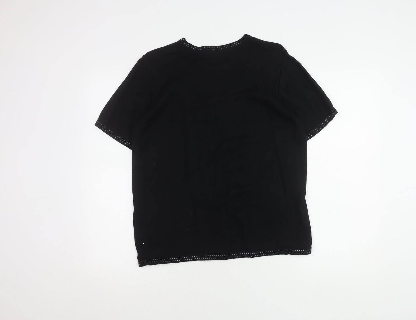 Alexon Women's Black L Knit Half Sleeve Top