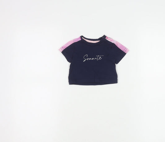 Sonneti Unisex Baby Blue & Pink T-Shirt 6-9 Months