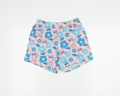 Preloved Primark Girls Stitch Sleep Shorts Multicoloured 12 Years - Front