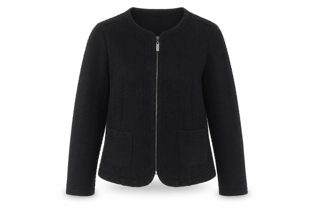 Marks & Spencer Women's Black Zip Jacket, Size 14, Excellent