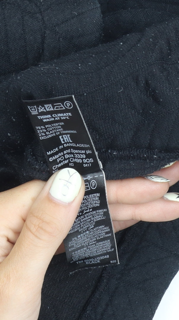 Marks & Spencer Women's Black Zip Jacket, Size 14, Excellent