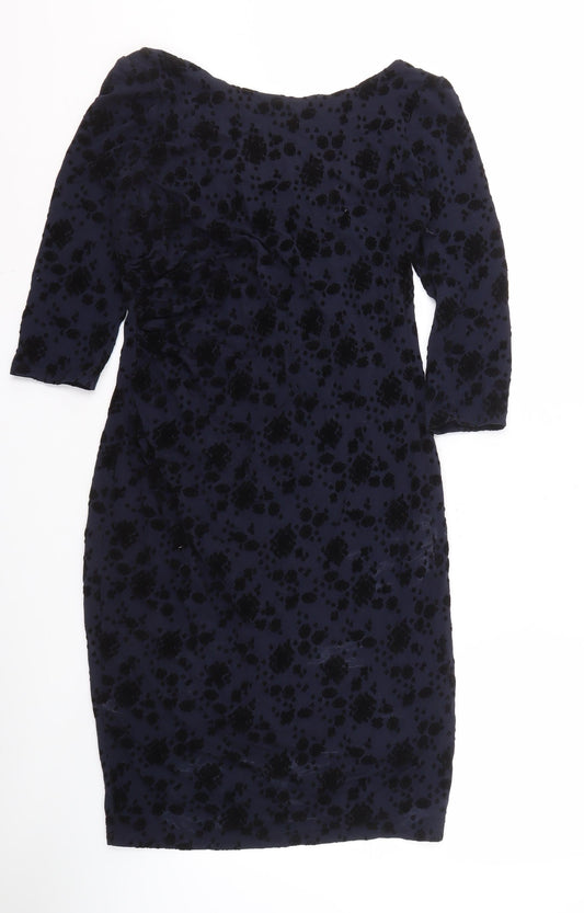 NOOSNOW Women's Blue Sheath Dress Size 12