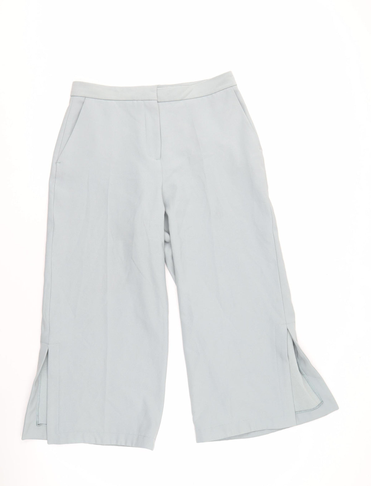Zara Women's Blue Cropped Trousers - Medium