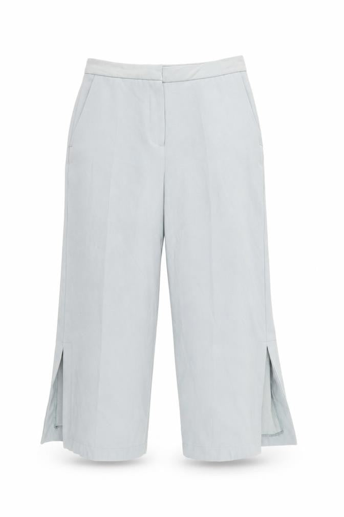 Zara Women's Blue Cropped Trousers - Medium
