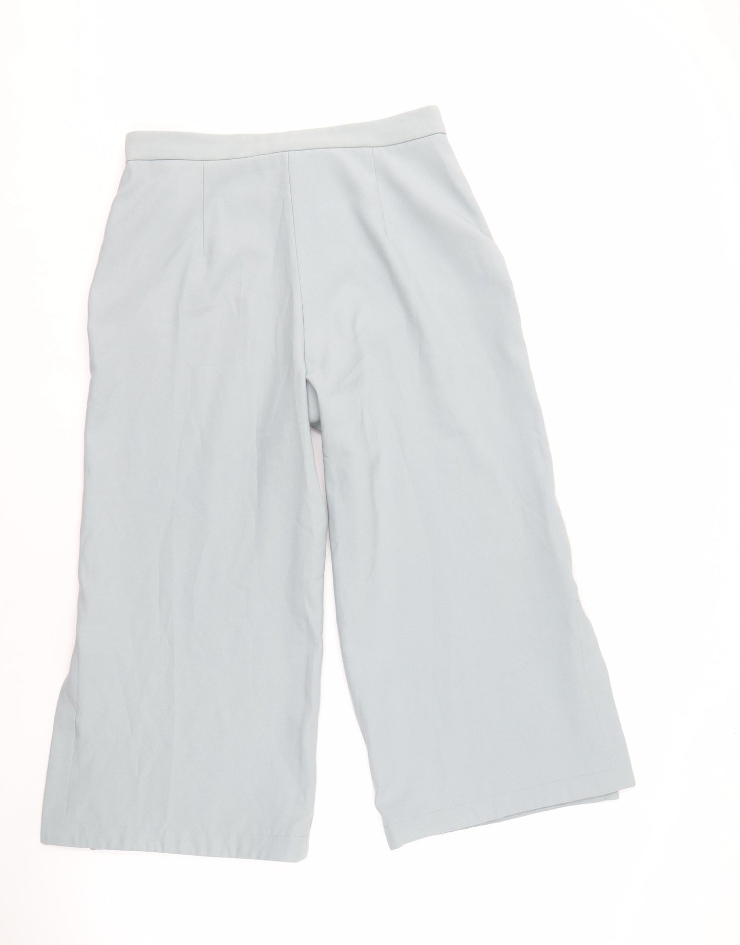 Zara Women's Blue Cropped Trousers - Medium