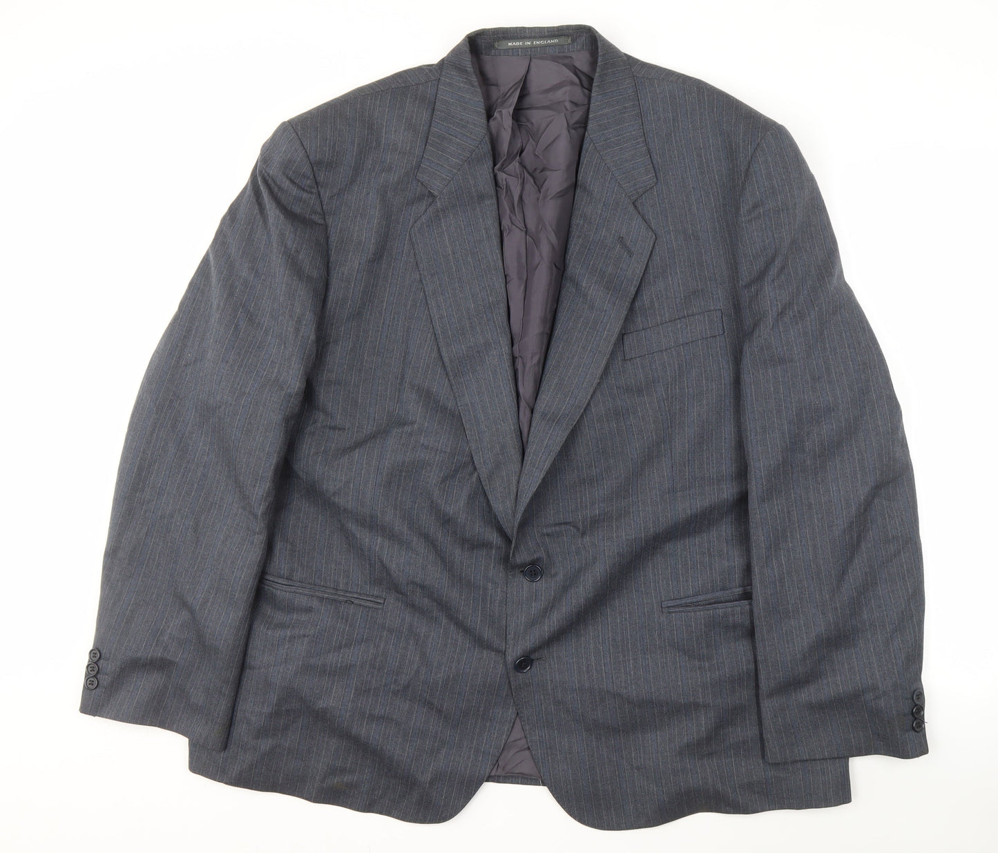 Pinstripe Men’s Regular Grey Blazer 50