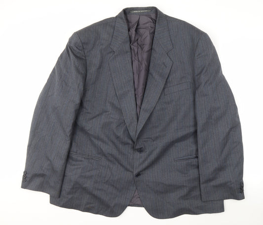 Pinstripe Men’s Regular Grey Blazer 50