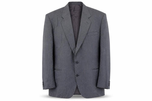 Pinstripe Men’s Regular Grey Blazer 50
