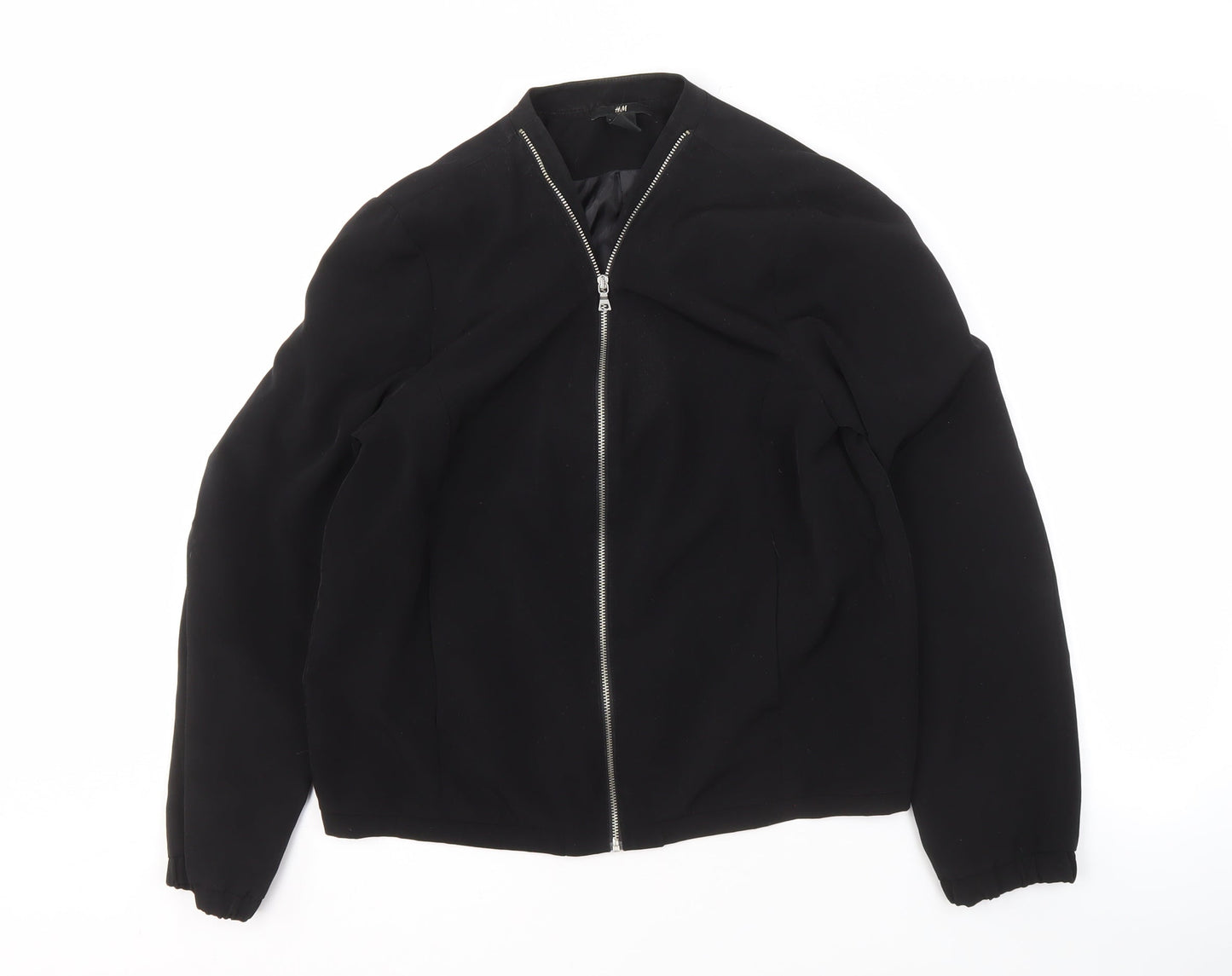 H&M Women's Black Mid-Length Jacket Size 12