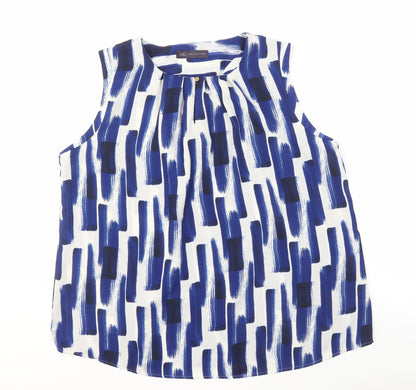 Marks & Spencer Women's Blue Geometric Blouse