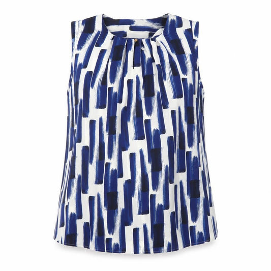 Marks and Spencer Women's Blue Geometric Blouse