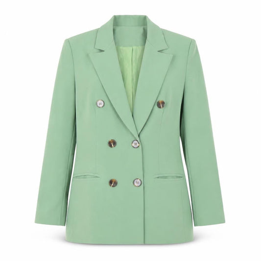 Boohoo Women's Green Blazer, Size 10, Double-Breasted
