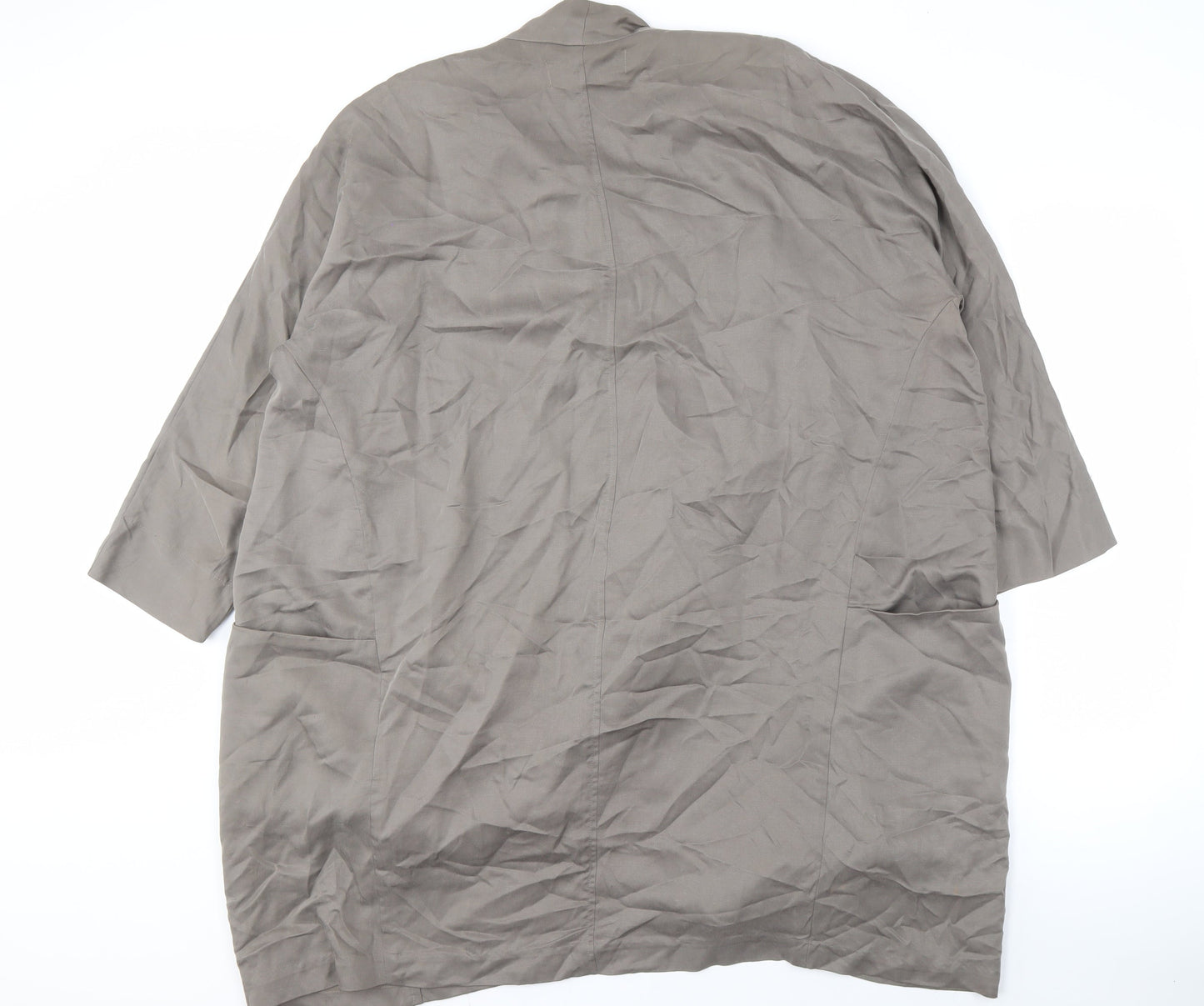 Zara Woman Grey Coatigan for Women - Size M, Open Style