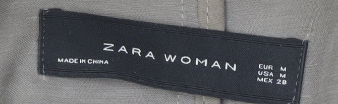 Zara Woman Grey Coatigan for Women - Size M, Open Style