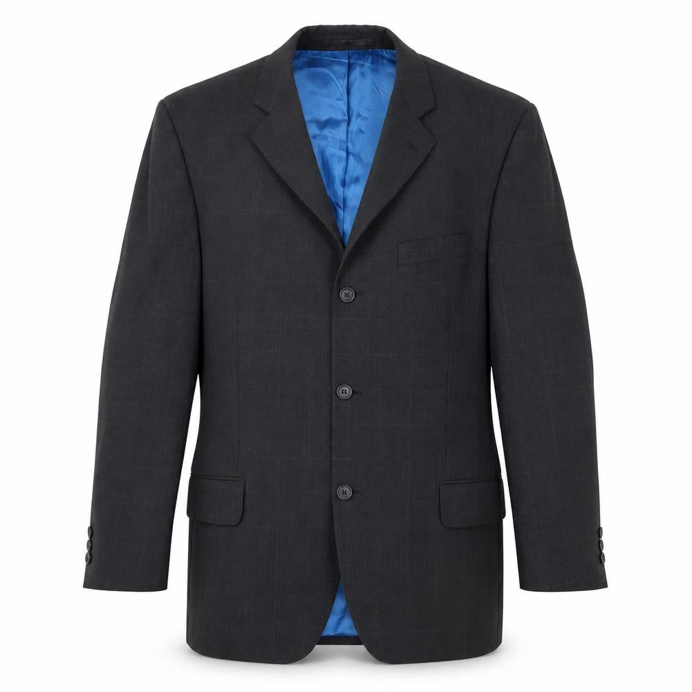 Daniel Hechter Men's Grey Check 40 Short Blazer