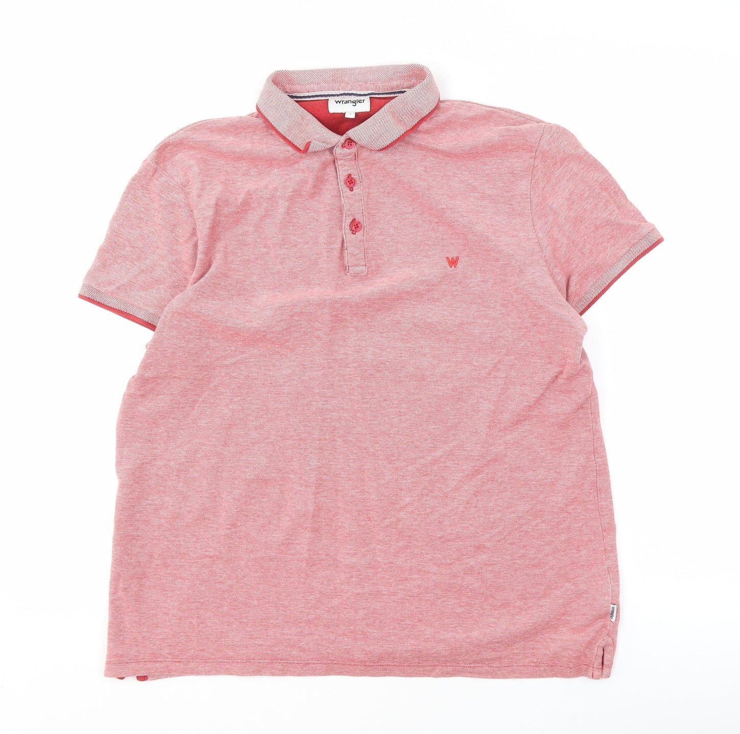 Wrangler Men's Red Polo Shirt, L, Short Sleeve, Casual