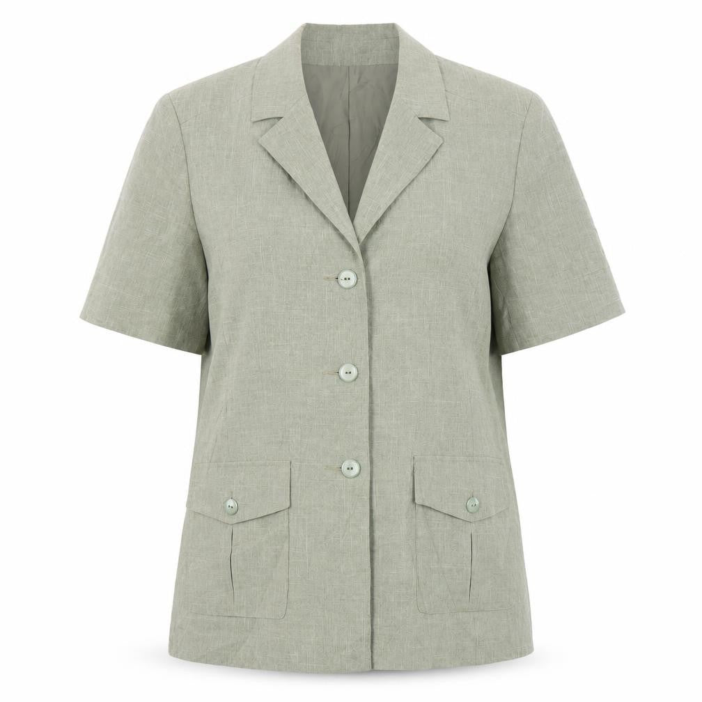 Honor Millburn Women's Grey Short Sleeve Blouse