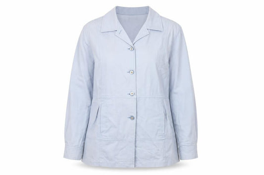 Viyella Women's Blue Cotton Jacket Size 12 Petite