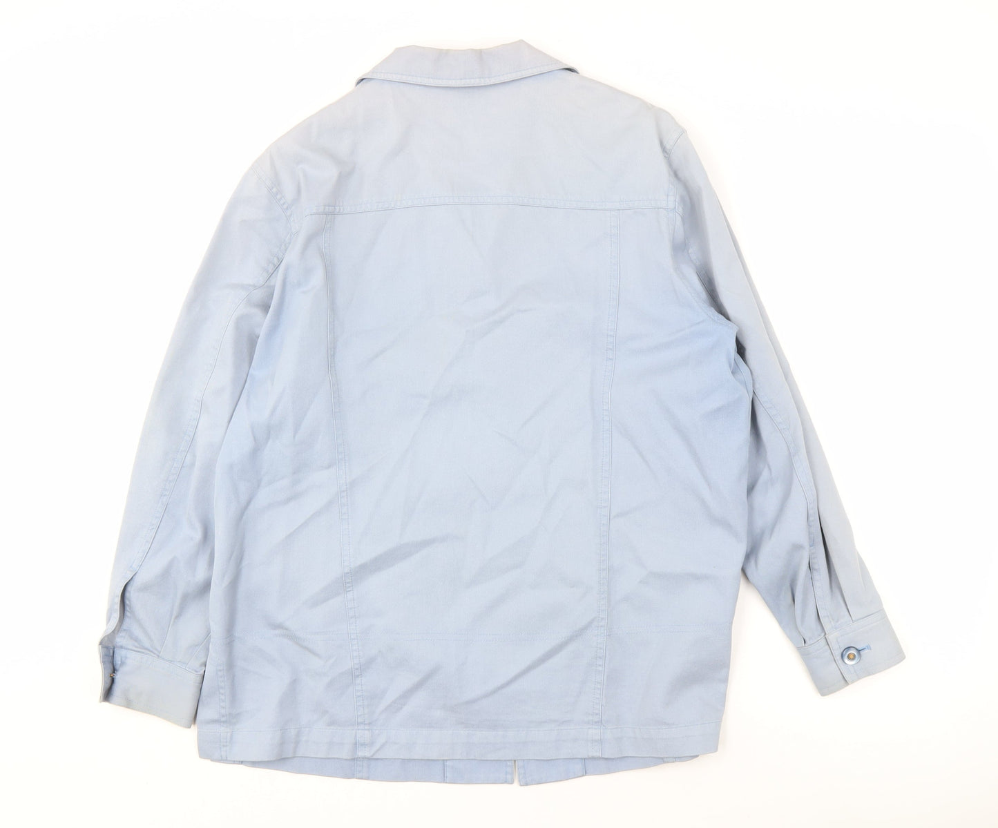 Viyella Women's Blue Cotton Jacket Size 12 Petite