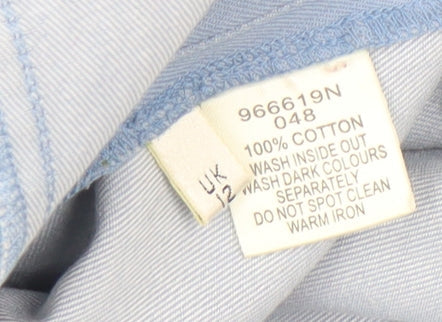 Viyella Women's Blue Cotton Jacket Size 12 Petite