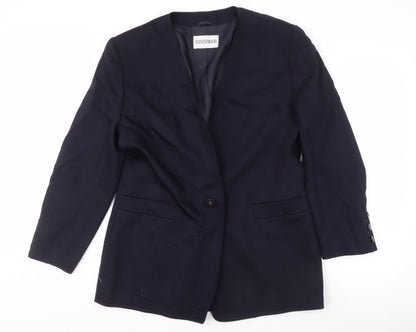 Windsmoor Women's Blue Wool Blazer Size 14