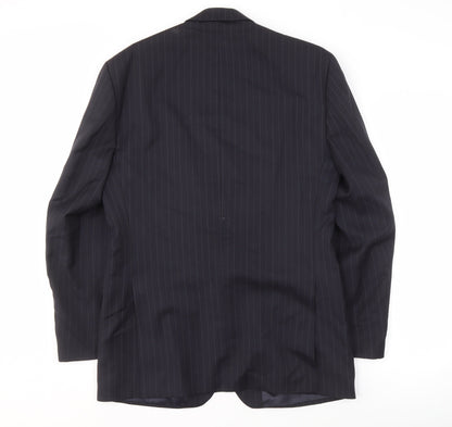 Centaur Men's Black Striped Suit Jacket 38 Regular