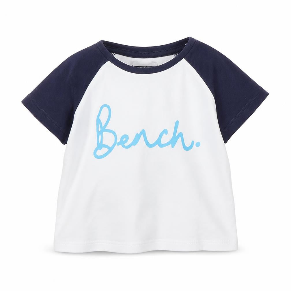Bench Unisex Baby T-Shirt Blue White 12-18 Months Cotton