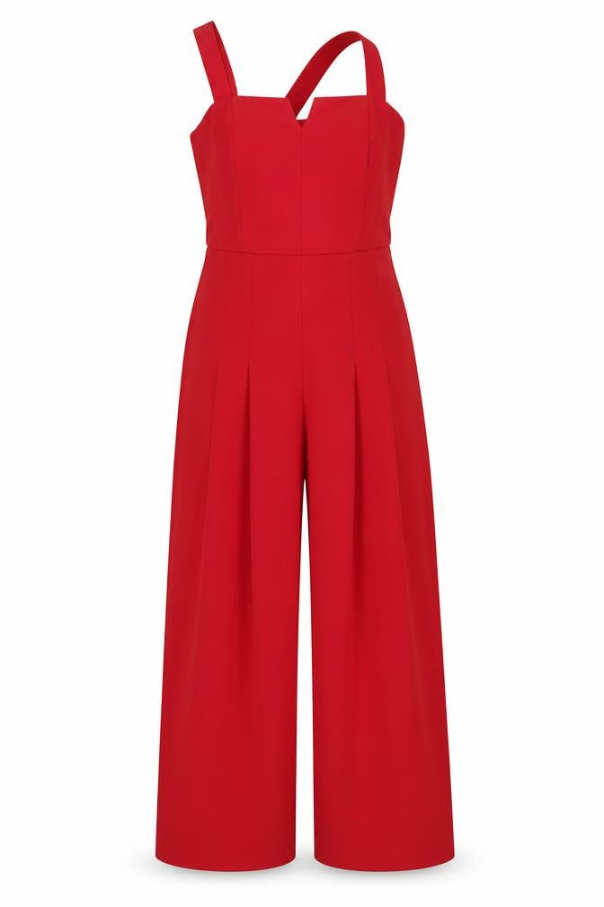 Friends Like These Women's Red Wide-Leg Jumpsuit, Size 8