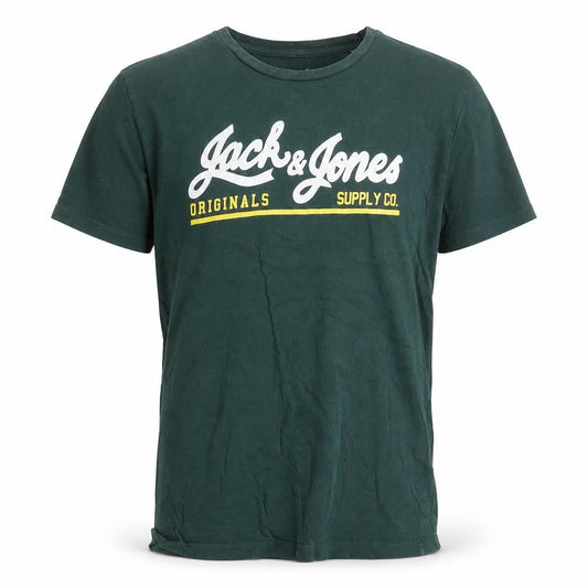 Jack & Jones Men's Green Logo T-Shirt Size M