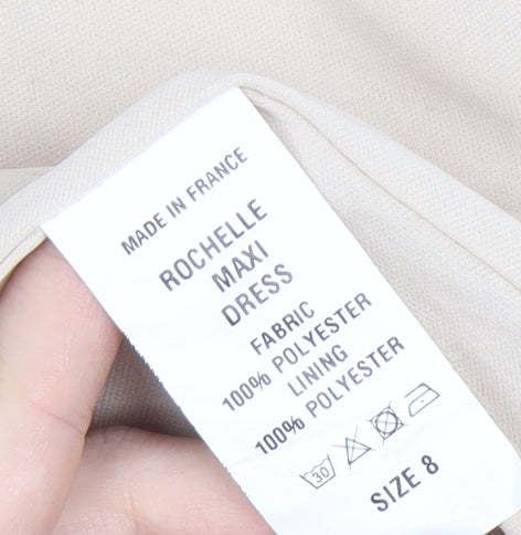 TFNC London Women Beige Maxi Dress Size 8