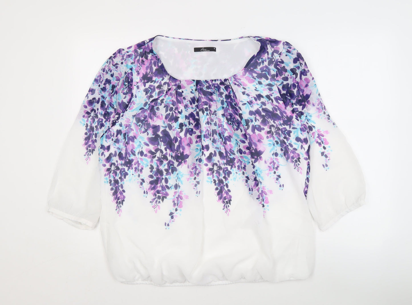 Bm Collection Women's Multicoloured Floral Blouse Size 18