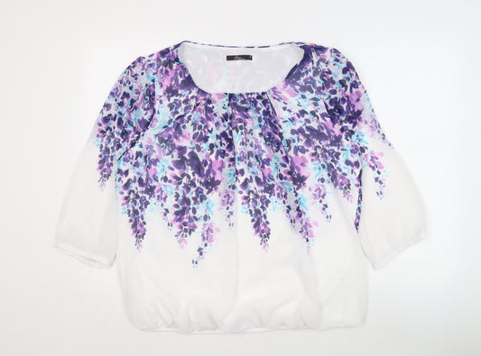 Bm Collection Women's Multicoloured Floral Blouse Size 18