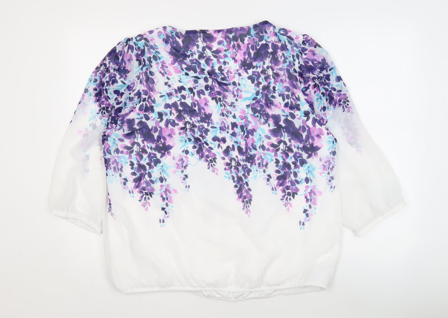 Bm Collection Women's Multicoloured Floral Blouse Size 18
