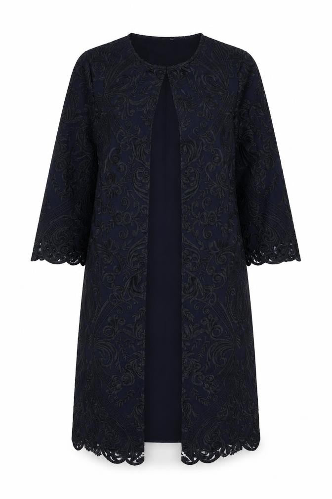Monsoon Women's Blue Embroidered Coat Size 10