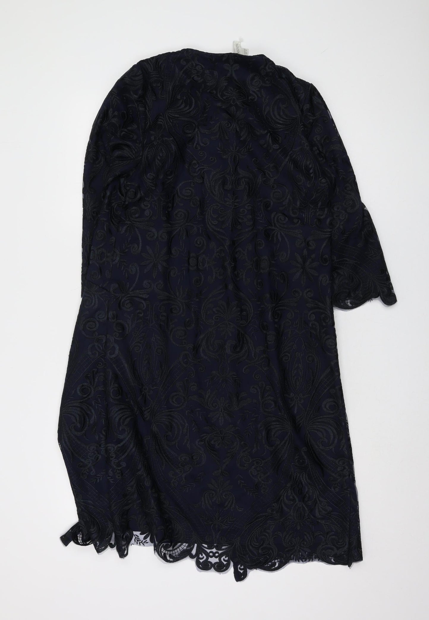 Monsoon Women's Blue Embroidered Coat Size 10