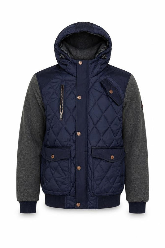 Twistedsoul Men's Quilted Hooded Jacket M